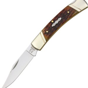 Lockback Amber Bone