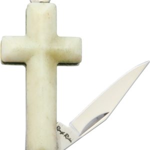 Cross Knife White Smooth Bone