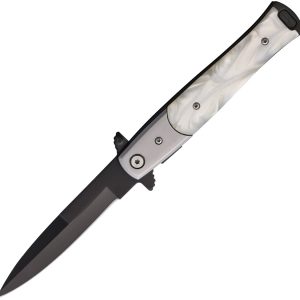 Stiletto Style Linerlock Pearl