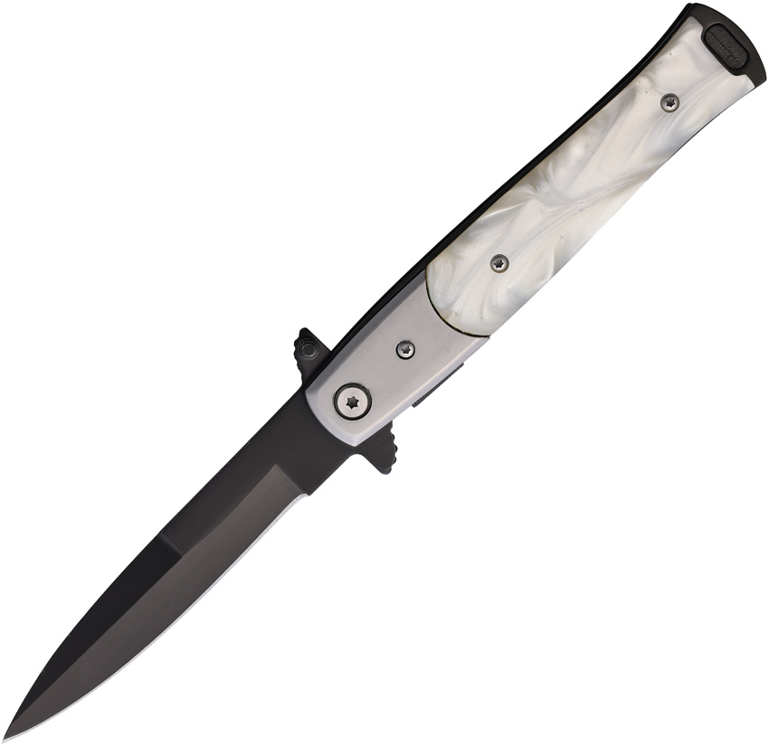 Stiletto Style Linerlock Pearl