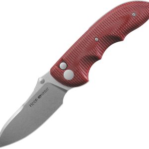 Moon Button Lock Red G10