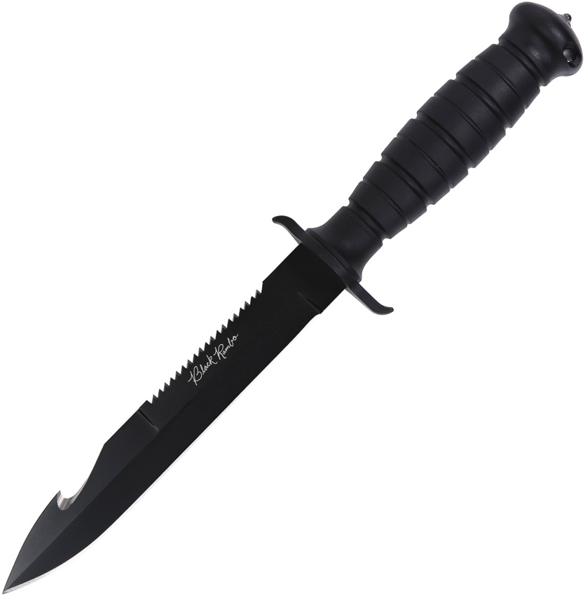 Black Rambo Savage Fixed Blade