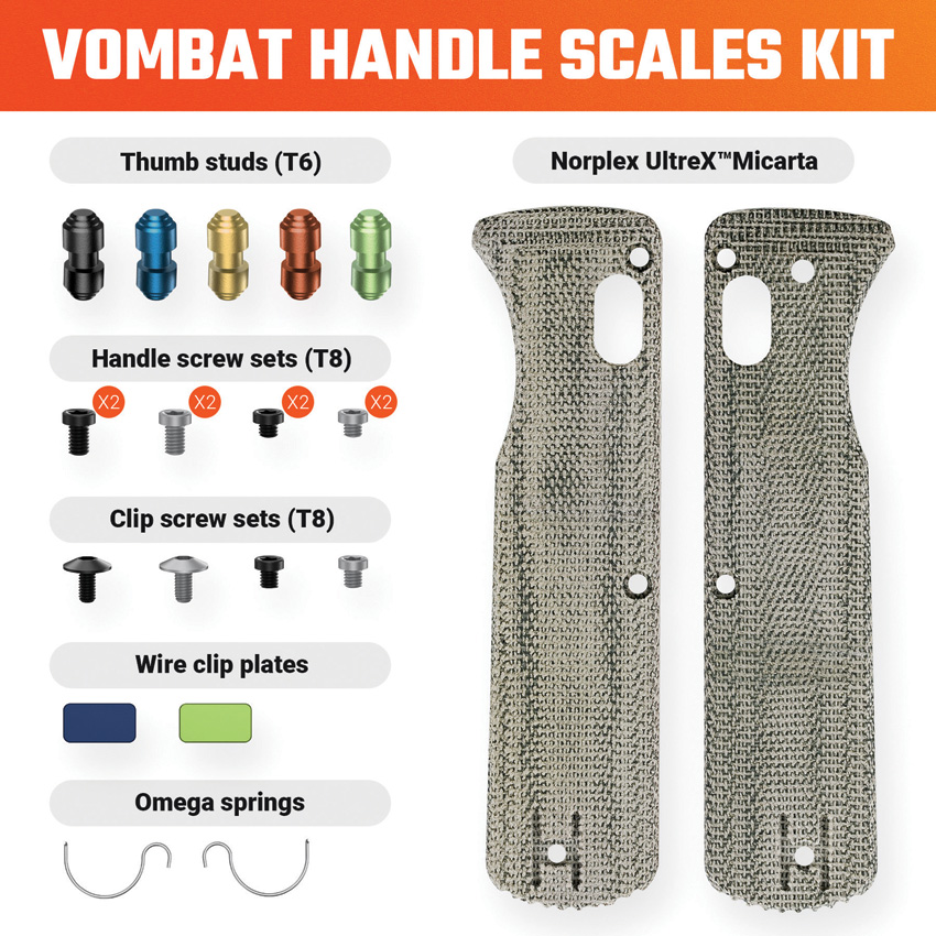 Vombat Handle Scales Micarta