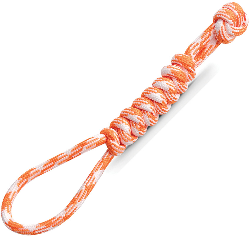 Paracord Lanyard Orange/White