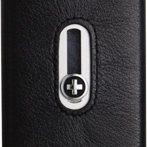 Swiss Wallet Black w/Silver