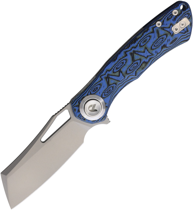 Pivot Button Lock Micarta Blue