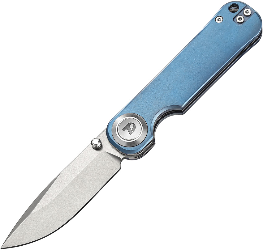 D4245TBL Button Lock Ti Blue