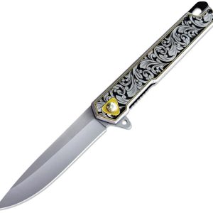 A/O Floral Linerlock Black