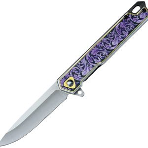 A/O Floral Linerlock Purple