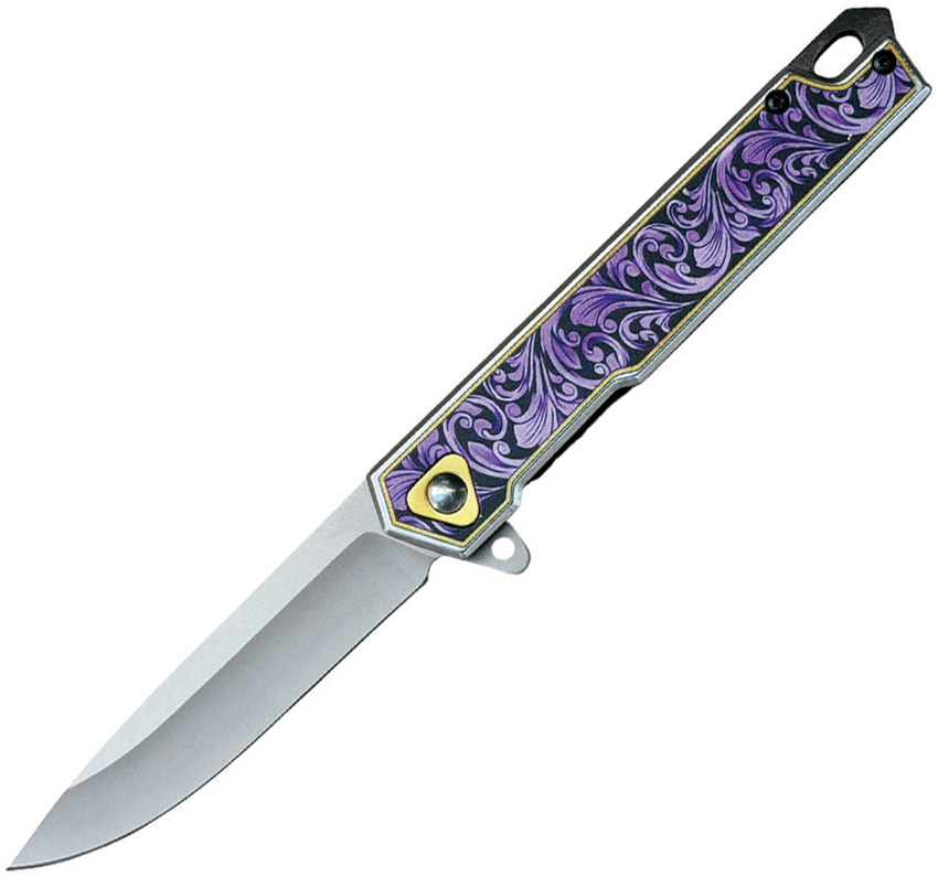 A/O Floral Linerlock Purple