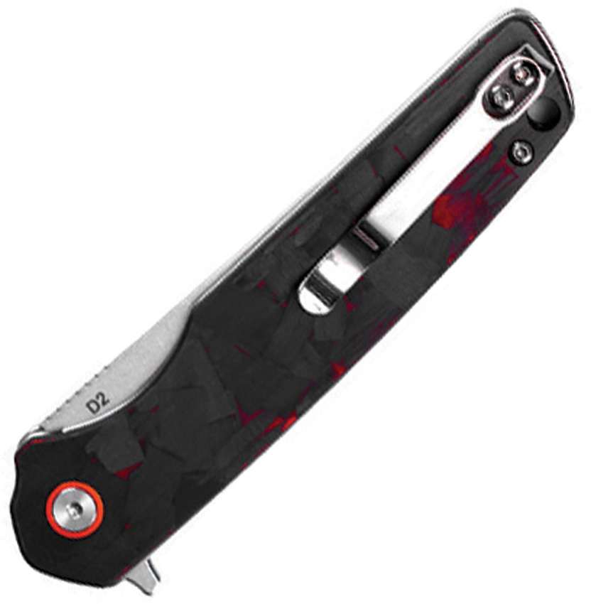 Warpath Linerlock Black/Red CF - Image 2