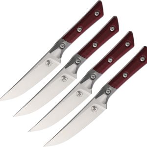 4.5" Steak Set SW Merlot G10