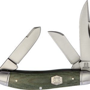 Sowbelly Green Micarta Brushed