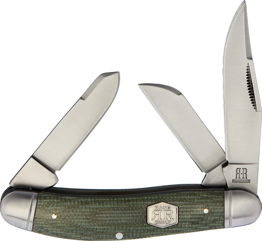 Sowbelly Green Micarta Brushed