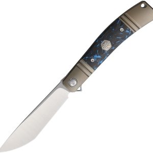 Frame Lock Bronze Blue Carbon