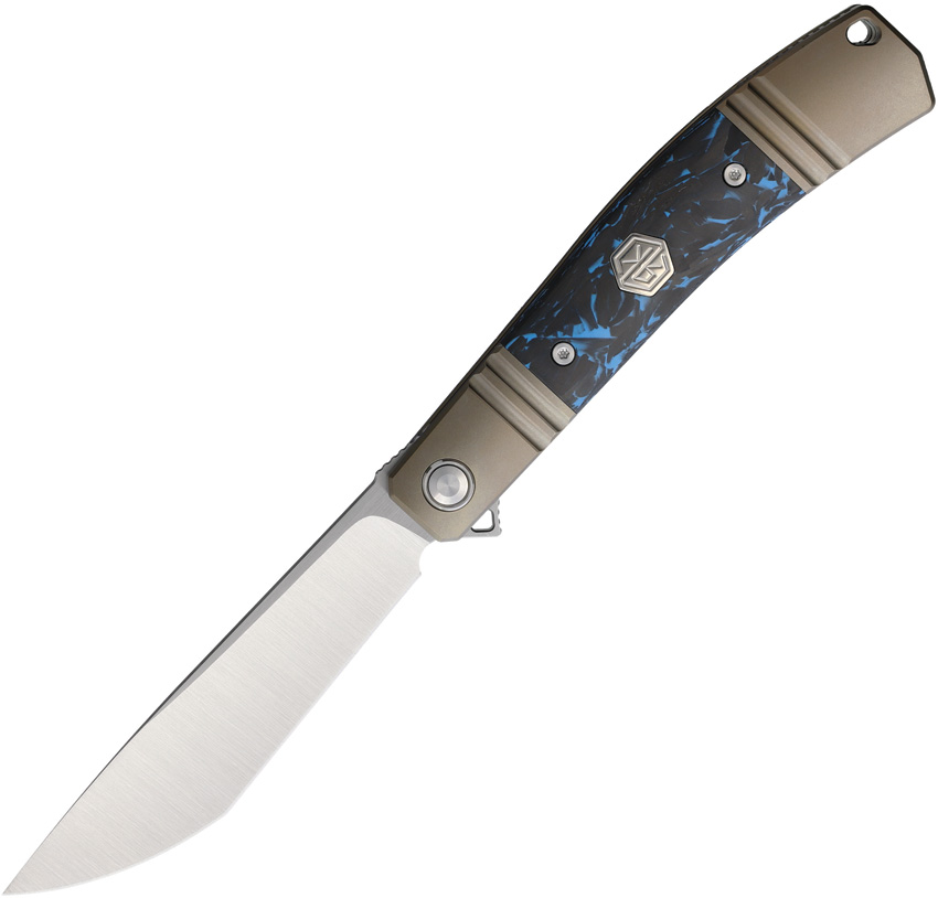 Frame Lock Bronze Blue Carbon