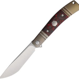 Frame Lock Bronze/Red Carbon f