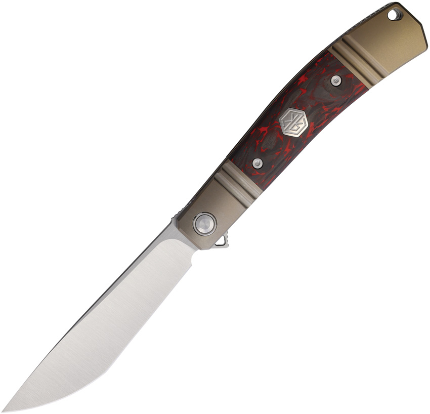 Frame Lock Bronze/Red Carbon f