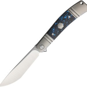 Frame Lock Plain/Blue Carbon f