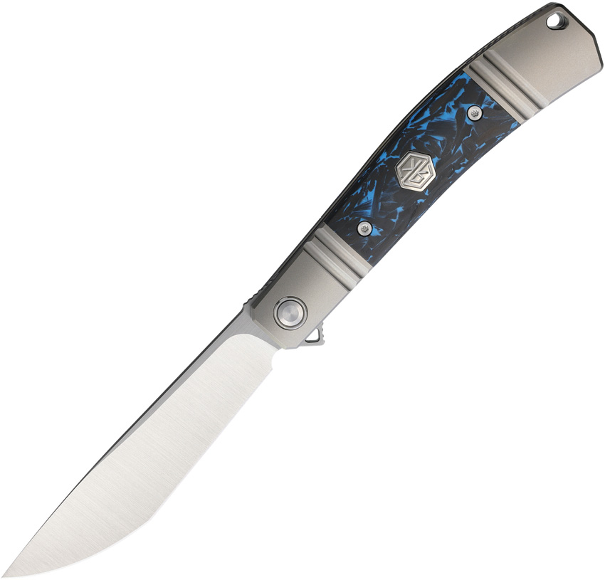 Frame Lock Plain/Blue Carbon f
