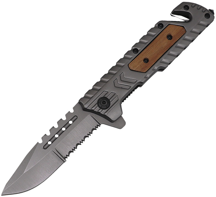 Linerlock Rescue Knife Grey