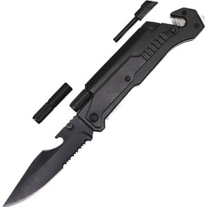 Linerlock A/O Rescue Knife Blk