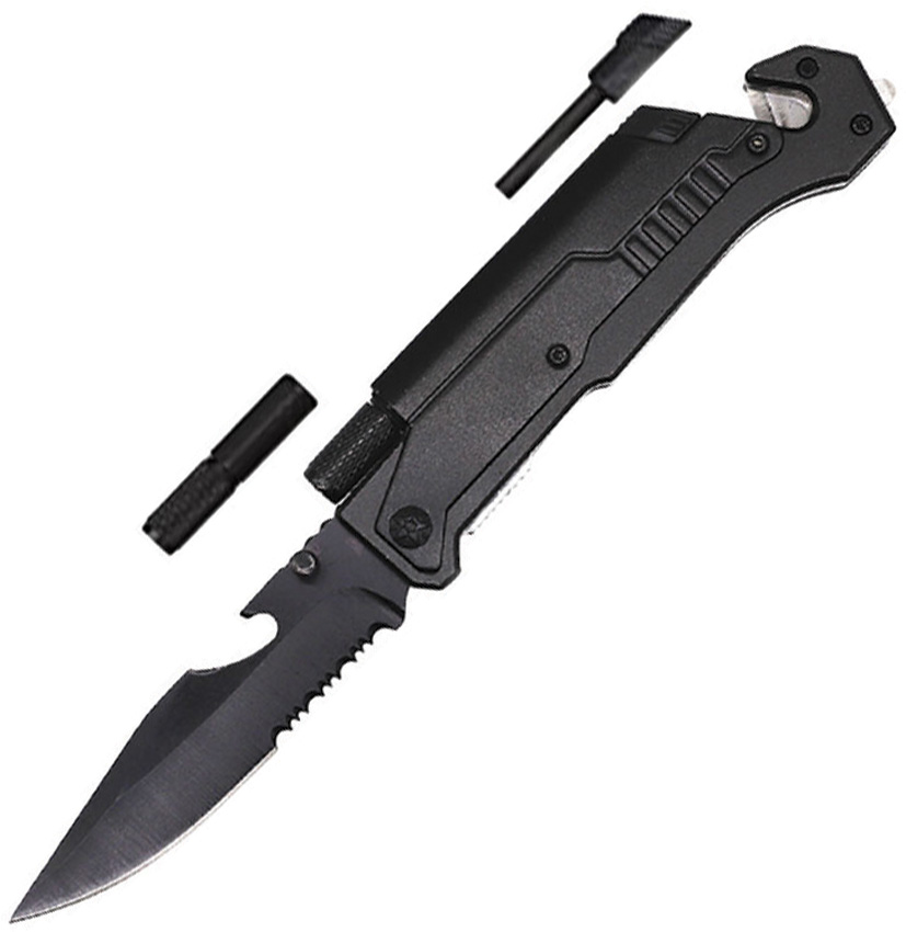 Linerlock A/O Rescue Knife Blk