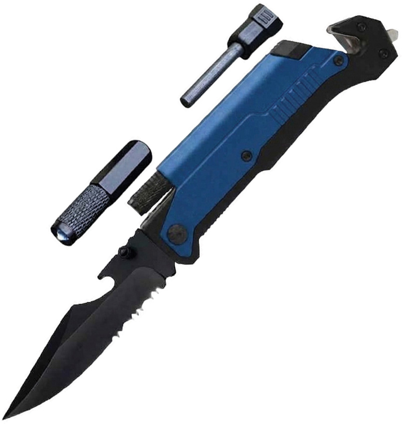 Linerlock A/O Rescue Knife Blu