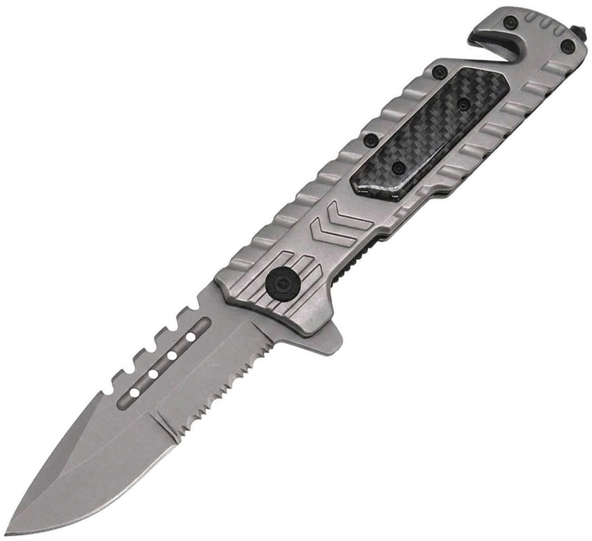 Linerlock Rescue Knife Grey