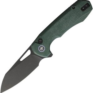 Camel Button Linerlock Green