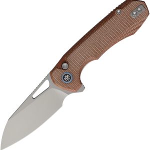 Camel Button Linerlock Brown