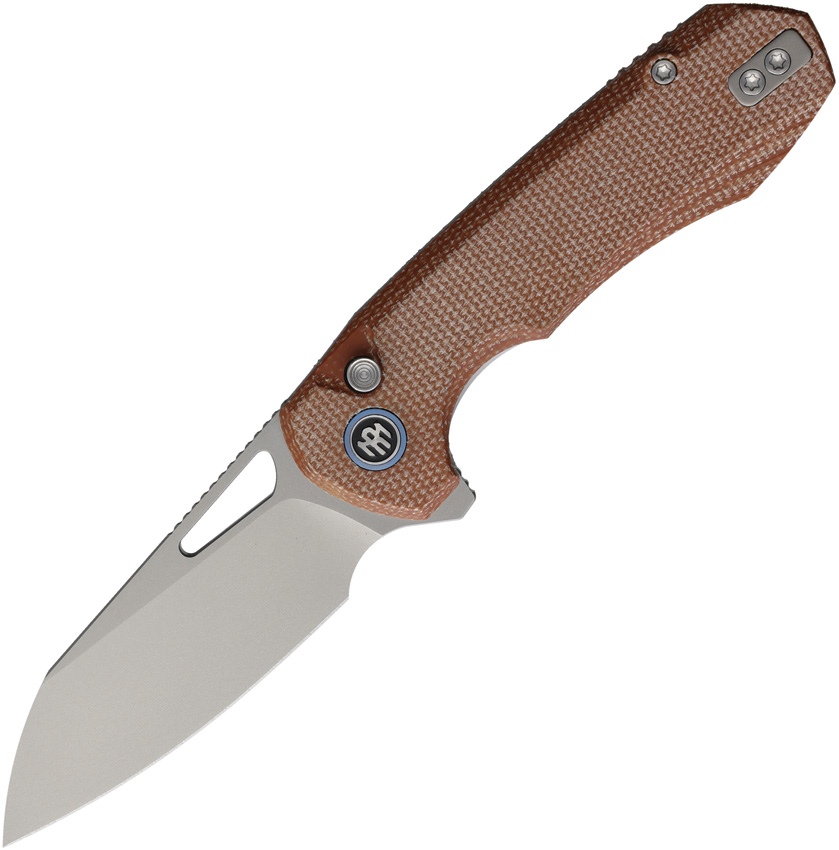 Camel Button Linerlock Brown