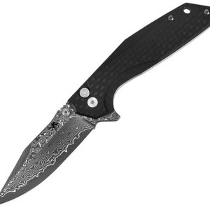 Noir Button Lock Shredded CF