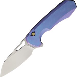 Camel Button Linerlock Ti Blue