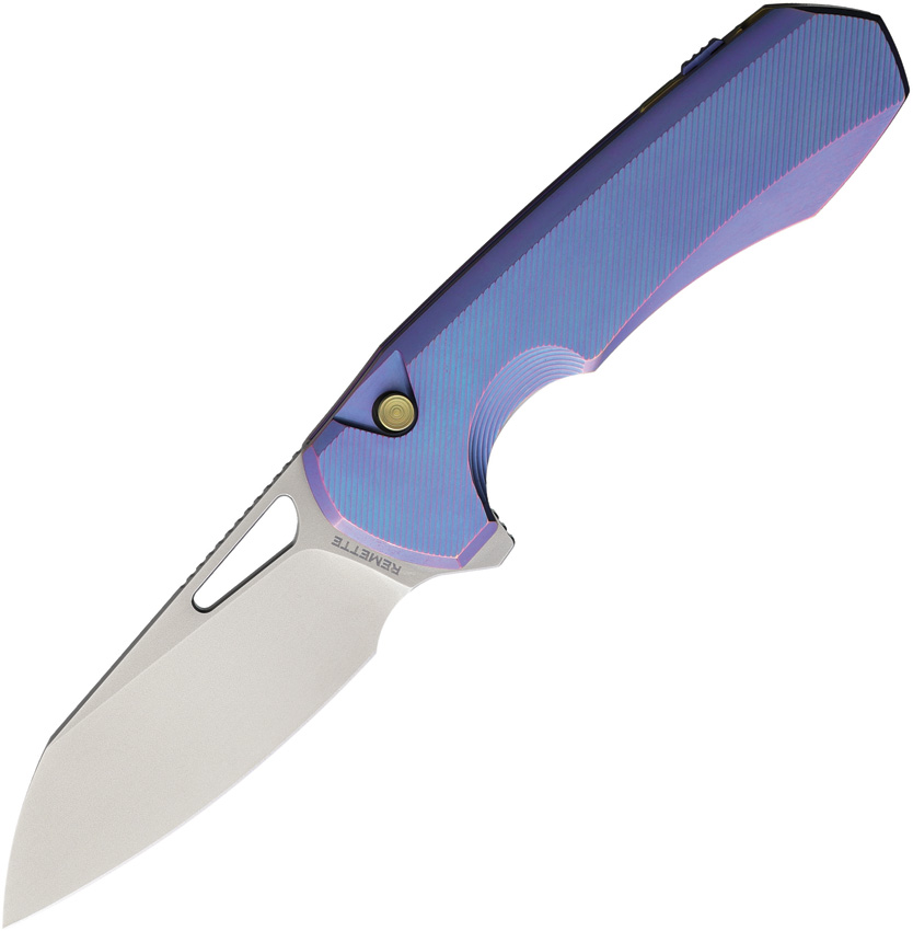 Camel Button Linerlock Ti Blue