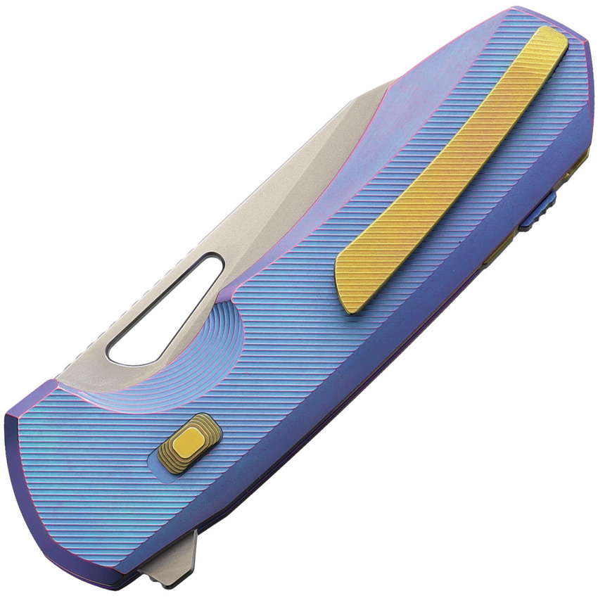 Camel Button Linerlock Ti Blue - Image 3
