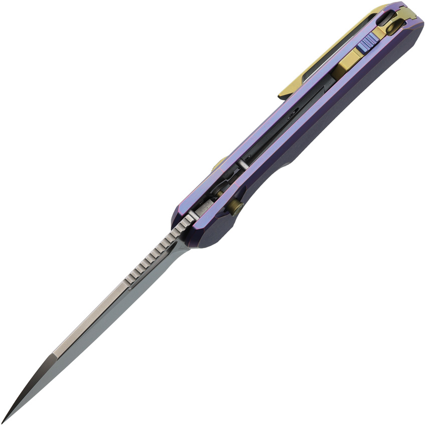 Camel Button Linerlock Ti Blue - Image 4