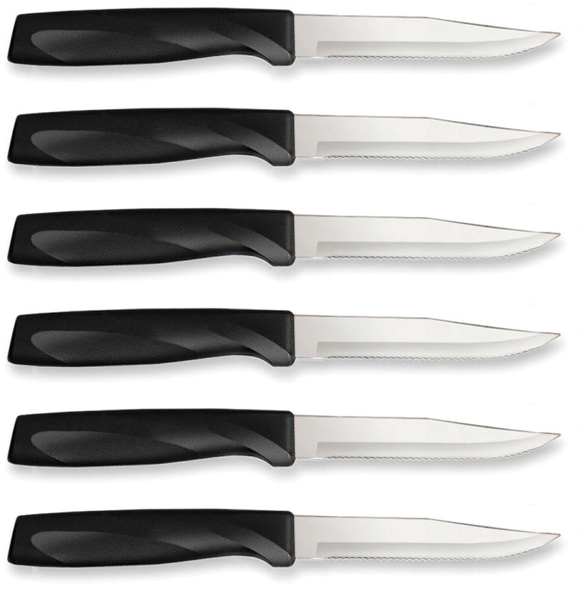Serrated Steak Set (6) - Black